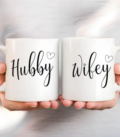1Pcs Hubby/Wifey Mug Wedding Gift Couple's Accessories Coffee Cup Home Desktop Decoration Engagement Bride Groom Supplies Mr