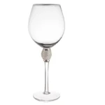 4/2Pcs Creative Silver Rimmed Wine Glasses Set Diamond Glass Cup Cocktail Glass Champagne Cup Bar Party Long Stem Wedding