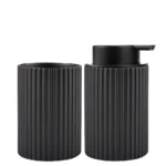 Hand Foaming Bottle with Toothbrush Cup Strip Design Bathroom Countertop Hand Washing Foaming Dispenser Bottle – in a cozy