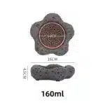 Black Cement Tableware Dinner Plate stone Sashimi sushi Disc Dry Ice Tray Plate Dessert Plates Dim Sum Dish Steak Plates