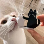 Refrigerator Magnets Black Cat Pushing Vase Decor Cat Whisker Collection Memorial Box Fridge Magnet Home Office Decor For