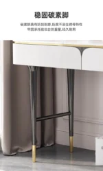 Goldoma Modern Vanity Table with Mirror and Stool – top view