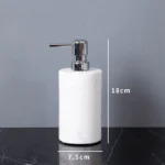 Minimalist Volakas White Natural Marble Set for Bathroom Luxury Soap Dispenser Toothbrush Holder Tray Bathroom Set