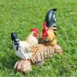 Creative Resin Rooster Hen Welcome Sign Decoration Items Home Livingroom Desk Sculpture Crafts Outdoor Garden Statue Accessories - Image 12