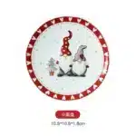 Nordic Santa Claus Ceramic Dishes and Tableware Relief Rice Salad Bowl Western Style Flat Plate Cup Teapot – top view