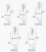 10/30/50pcs 100/120/150/200/250ML Transparent PET Lotion Bottle Plastic Body Lotion Shampoo Press Cosmetics Bottles