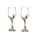 Creative Enamel Crystal Goblet Glasses for Champagne Glass Cup Set Luxury Glass Cups Glasses of Wine Wineglass Vintage