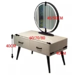Goldoma modern Morocco dressing table with jewelry storage - minimalist makeup shelf and ornament organizer for bedroom