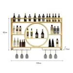 Wall Mount Wine Rack Bottle Wine Bar Cabinet Holder Adapt Single Miniature Black Cup Glass Storage Wine Cabinet Decor Szafeczki - Image 9