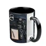 【Police Gift】Custom Name Ceramic Mug with Police Badge Logo - Personalized Officer's Day Present – side view