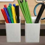 1-2Pcs High Capacity Clip-On Desk Edge Pen Holder Organizer Adjustable Clamping No Screw Easy Installation Pencil Holder