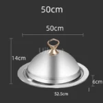 Big Dinner Dessert Plate with Lid Salad Plate Dinnerware seafood lobster Serving Dish Round Plate with Dome Cover Steak tray