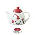 Nordic Santa Claus Ceramic Dishes and Tableware Relief Rice Salad Bowl Western Style Flat Plate Cup Teapot – in a cozy room