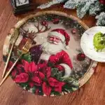 4pcs Christmas Vintage Placemat Merry Christmas Party Decoration 2025 Xmas Santa Claus Placemat Navidad Natal New Year Gift