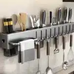 Kitchen Organizer Knife Rack Storage Box Household Knife Rack Spoon & Chopstick Holder No Hole Required Hanging Storage