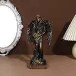 Resin Ornaments Blinded Greek Goddess Fortune Figurine Goddess of Good Fortune and Wealth Sculpture Home Office Decor