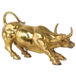 Feng Shui Mascot Copper Bull Wall Street Cattle Sculpture Cow Statue Office Decor Crafts Gift – base detail