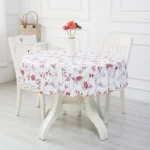PVC Hotel Waterproof and Oil Proof Large Round Tablecloth Hotel Plastic Round Table Cloth Wash Free and Scald Proof Table