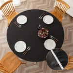 New 60-140cm Weding Round Table Cover Waterproof Case Dining Table Oil-Proof Elastic Tablecloth Fitted Wedding Decoration