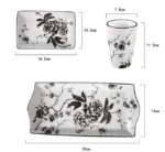 Five-piece set in a gift box, with each piece wrapped in tissue paper.