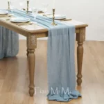 2-10Meters Pure Cotton Table Runner Retro Burr Texture Gauze Cloth Dining Vintage Wedding Party Christmas Linen Decoration