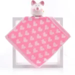 1Pcs 25x25cm Love Heart Cotton Children Kids Bathroom Small Square Face Towel Water Absorbent Soft Cloth - Image 12
