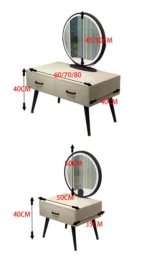 Goldoma modern Morocco dressing table with jewelry storage - minimalist makeup shelf and ornament organizer for bedroom
