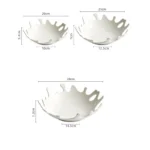 Nordic Coral Porcelain Salad Plate Abstract Irregular White Ceramic Dinner Plate Hotel Tableware Cooking Dishes Kitchen