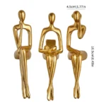 Abstract Desktop Character Ornaments High Quality Resin Abstract Thinker Sculpture Nordic Style Modern Home Office Decor