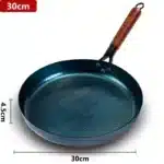 Cast Iron Frying Pan Hand hammering Uncoated Skillet Fried Egg Steak Kitchen Pan for Gas Stove Induction Cooker 30cm – in a