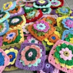 Colorful Handmade crochet table place mat pad cloth cup doily Coffee coaster Christmas flower placemat wedding kitchen 9.5CM