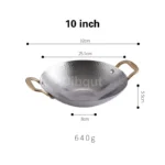 Double Ear Bar Cauldron Commercial round bottom pot Small Hot Pots Thickened creative stainless steel dry pot Pot cub Golden - Image 10