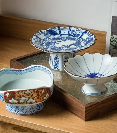 Imperial tall bowl Japanese retro ceramic bowl Restaurant Pastry sushi tableware