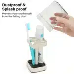 Toothbrush Holder With Cup/Cover, Compatible With Conventional Toothbrushes, Can Store Toothpaste Toothbrush Holder For