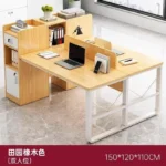 78 Inch Extra Long Desk, Double Desk with 2 Drawers, Two Person Desk Long Computer Desk with Storage Shelves, Writing Table