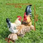 Creative Resin Rooster Hen Welcome Sign Decoration Items Home Livingroom Desk Sculpture Crafts Outdoor Garden Statue Accessories - Image 8