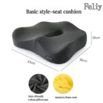 Memory Foam Office Chair Cushion Car Seat Support Pads Buttocks Pillow Massage Hips Orthopedic Pillow Coccyx Pain Relief