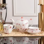 Royal Copenhagen Half Lace Plain Edge Flora Danica Tea Set with Mug Cup Saucer Teapot Gift Box Luxury Porcelain Tea Pot - Image 31
