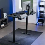 Electric 60 x 30 in Standing Adjustable Gaming Desk with Hidden Cable Trays, Full-Size Mouse Pad, Holds 220 lbs,, Customized
