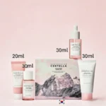 Centella Hyalu-Cica and Poremizing Travel Kit,Toner, Ampoule Serum,Face Moisturizer Cream and Night Sleeping Pack Mini 4pcs