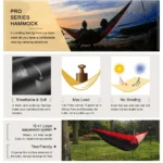 Upgrade Camping Hammock Outdoor Tourist Hanging Hammocks Portable Parachute Nylon Hiking Hammock For Backpacking Travel – in