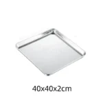 Golden Square Stainless Steel Food Service Tray plate set Nonstick Bakeware Fruit Cookie Bread Plate Kitchen Storage Container - Image 20