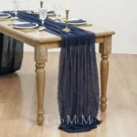 2-10Meters Pure Cotton Table Runner Retro Burr Texture Gauze Cloth Dining Vintage Wedding Party Christmas Linen Decoration