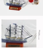 Black Pearl Pirates Of The Caribbean Boat Ship In The Bottle Boat In The Glass Drifting Bottle Creative Crafts Home Office