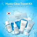 Centella Hyalu-Cica and Poremizing Travel Kit,Toner, Ampoule Serum,Face Moisturizer Cream and Night Sleeping Pack Mini 4pcs