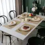 8PCS Bamboo Placemats Sushi Rolling Mat Reusable Wicker Placemat Heat Resistant Table Mats for Dining Wedding Party 12x18 In