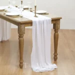 2-10Meters Pure Cotton Table Runner Retro Burr Texture Gauze Cloth Dining Vintage Wedding Party Christmas Linen Decoration
