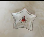 Hand painted ceramic vase from Monet Garden Fascination series with floral motifs