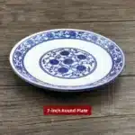 Chinese Sle Cerc Blue And White Dinnerware Set Thiened Bone Bowl Plate Tea Cup Spoon Four-Piece Table Setting