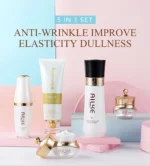 AILKE face cream set with lotion and serum bottles on table